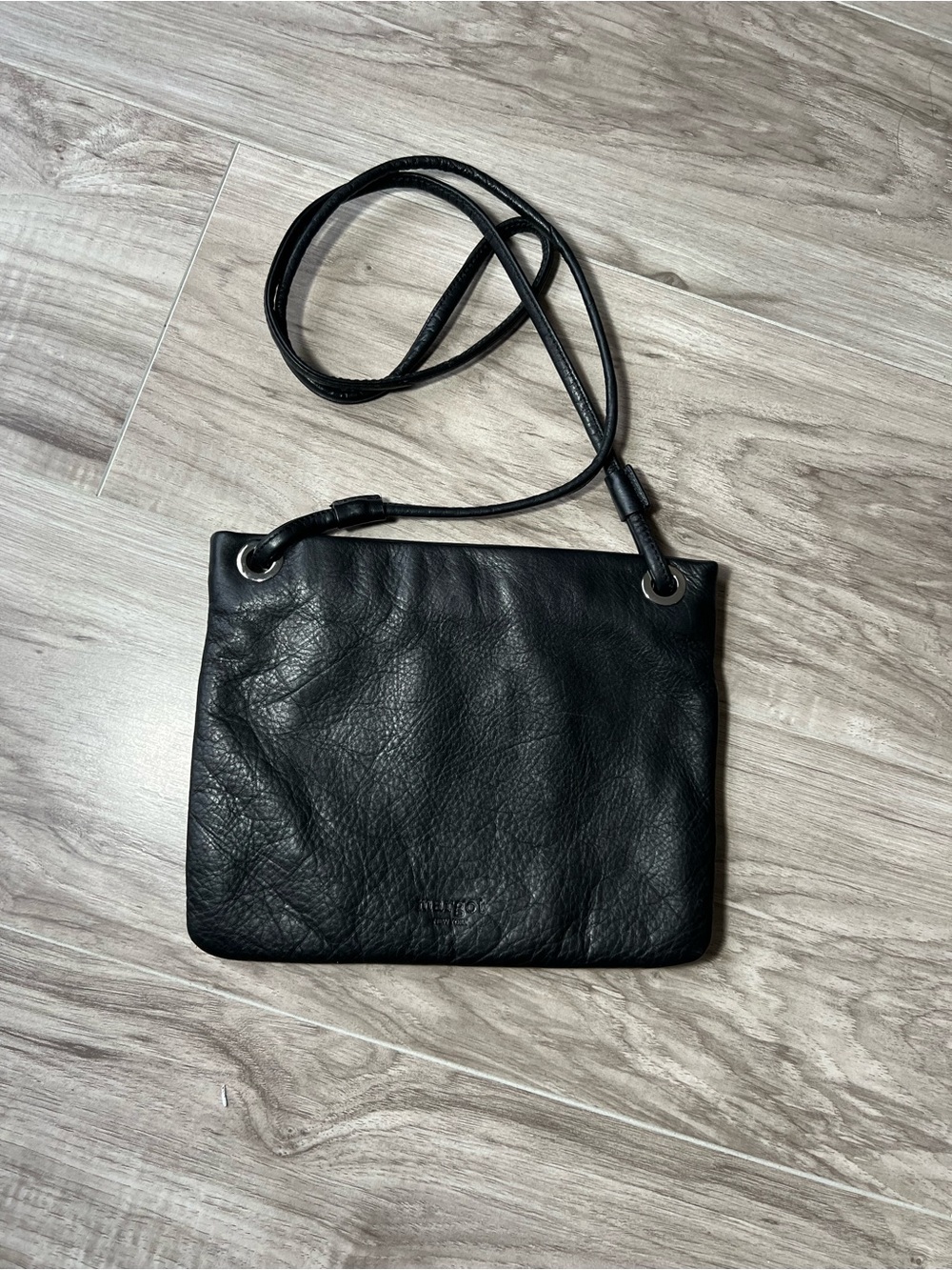 Classic Black Leather Crossbody Bag